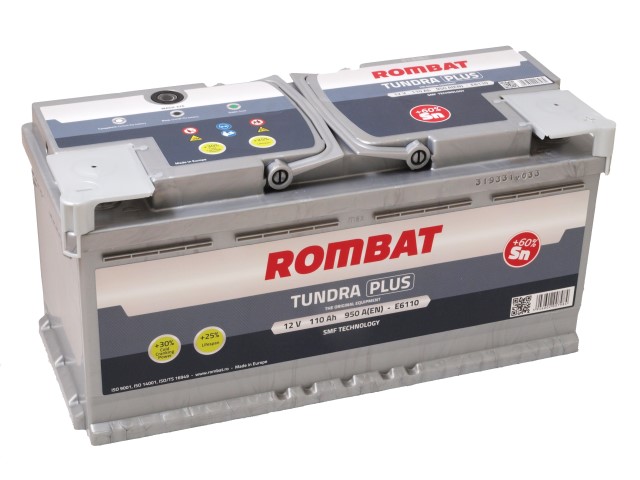Rombat TUNDRA PLUS 12V 110Ah 950A(EN) L6 395x175x190 0/1